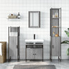 Set de muebles de baño 4 pzas madera contrachapada gris sonoma 3