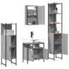 Set de muebles de baño 4 pzas madera contrachapada gris sonoma 4