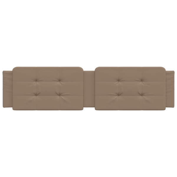 Almofadão de cabeceira 200 cm couro artificial cappuccino M 4
