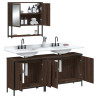 Set de muebles baño 3 pzas madera contrachapada roble marrón 4