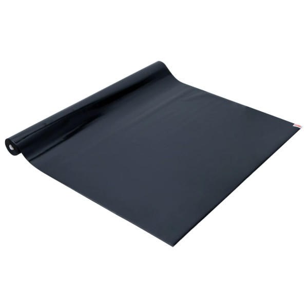 Láminas de ventana esmerilada 5 uds PVC negro M 5