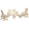 4 pcs conjunto lounge de jardim madeira de abeto maciça 2