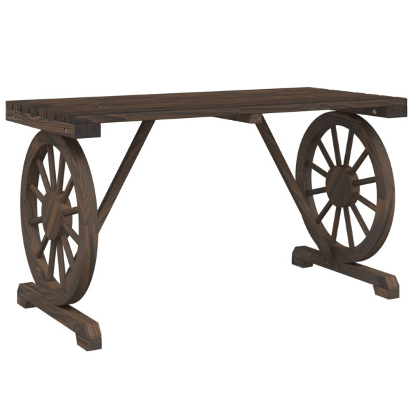 Juego de comedor de jardín 3 piezas madera maciza de abeto M 4