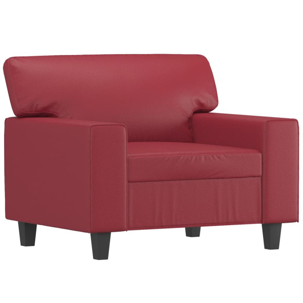 Poltrona 60 cm couro artificial vermelho tinto M 2