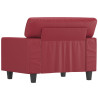 Poltrona 60 cm couro artificial vermelho tinto 5