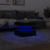 Mesa de centro com luzes LED 50x50x40 cm preto 5