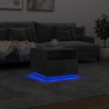 Mesa de centro com luzes LED 50x49x40 cm cinzento cimento 5