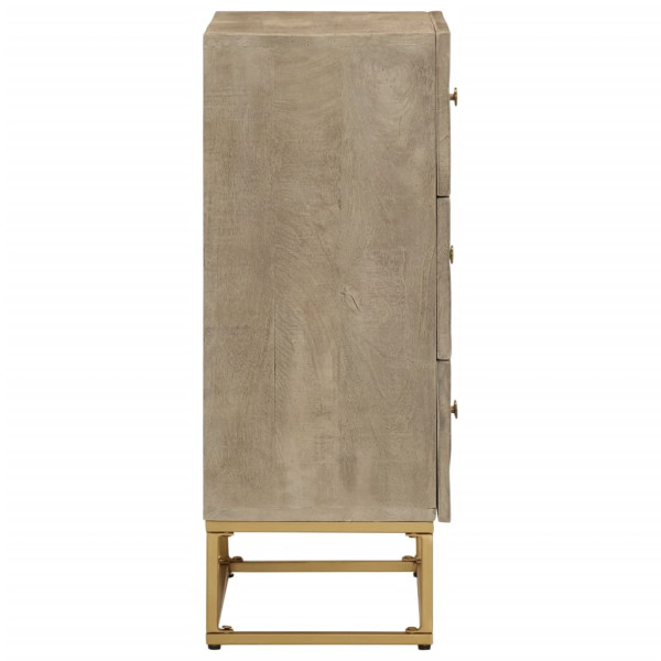 Cómoda madera maciza de mango y hierro 55x30x76 cm M 4