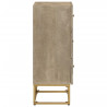 Cómoda madera maciza de mango y hierro 55x30x76 cm 4