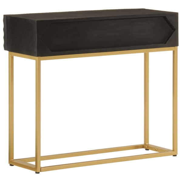 Mesa consola 90x30x76 cm mangueira maciça e ferro preto M 5