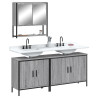 Set de muebles de baño 3 pzas madera contrachapada gris sonoma 1
