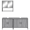Set de muebles de baño 3 pzas madera contrachapada gris sonoma 5