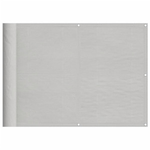 Tela de varanda 75x1000 cm 100% poliéster oxford cinzento-claro H