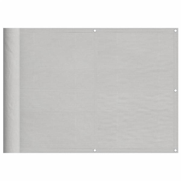 Pantalla de balcón 100% poliéster Oxford gris claro 75x1000 cm M 2