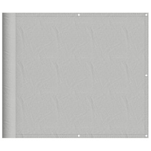Pantalla de balcón 100% poliéster Oxford gris claro 90x600 cm H