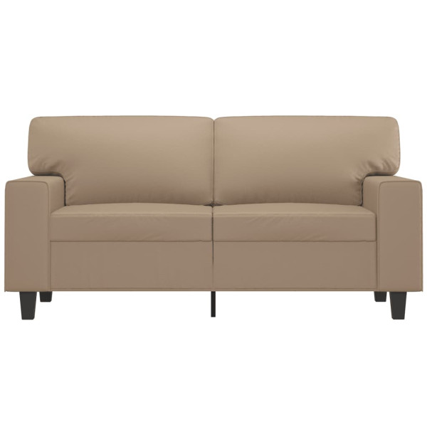 Sofá de 2 lugares 120 cm couro artificial cor cappuccino M 3