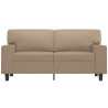 Sofá de 2 plazas de cuero sintético color capuchino 120 cm 3