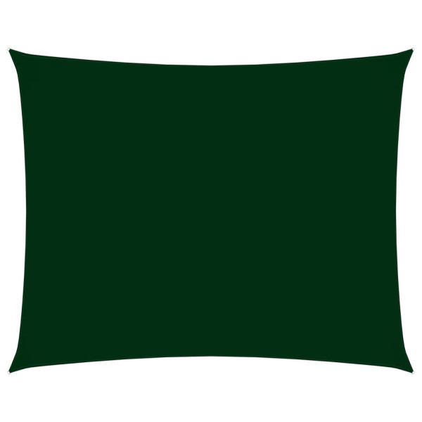 Toldo de vela rectangular tela Oxford verde oscuro 4x5 m D