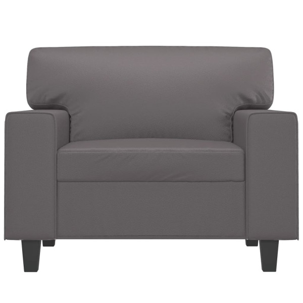Sillón cuero sintético gris 60 cm M 3
