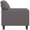 Sillón cuero sintético gris 60 cm 4