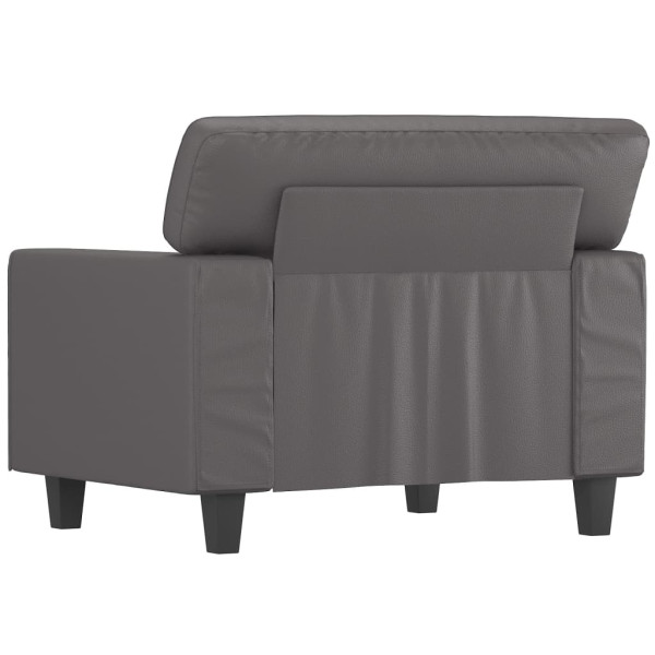 Sillón cuero sintético gris 60 cm M 5
