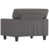 Sillón cuero sintético gris 60 cm 5