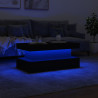 Mesa de centro com luzes LED 90x50x40 cm branco 5