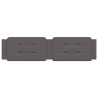 Cabecero de cama acolchado cuero sintético gris 200 cm 4