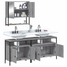 Set de muebles de baño 3 pzas madera contrachapada gris sonoma 4