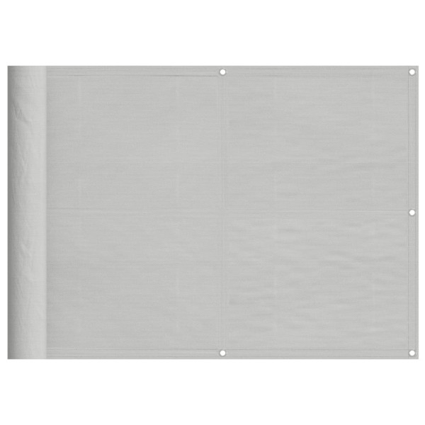 Tela de varanda 75x500 cm 100% poliéster oxford cinzento-claro M 2