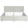 Estructura de cama de ratán natural gris 140x200 cm 3