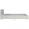 Estructura de cama de ratán natural gris 160x200 cm 4