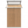 Abrigo de jardim 270x130x208.5 cm aço galvanizado castanho 5