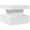 Mesa de centro com luzes LED 50x50x40 cm branco 3