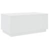 Mesa de centro com luzes LED 90x50x40 cm branco 3