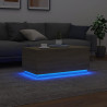 Mesa de centro con luces LED roble Sonoma 90x50x40 cm 5