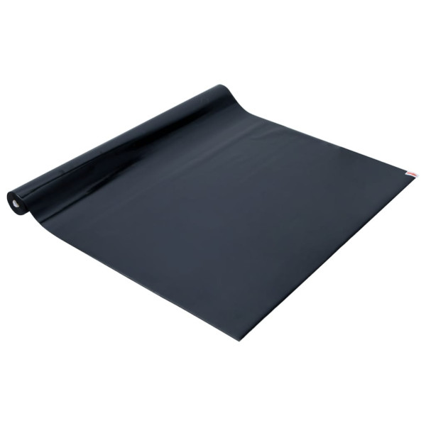 Láminas de ventana esmerilada 3 uds PVC negro M 5