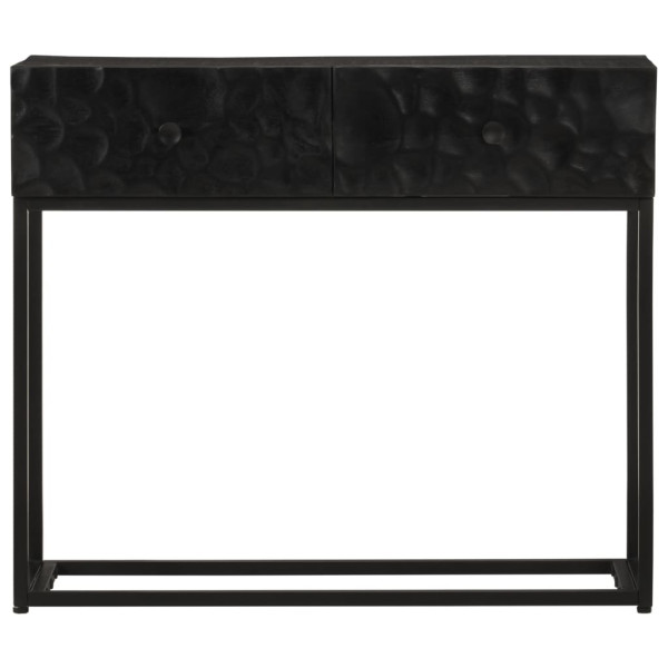 Mesa consola 90x30x76 cm mangueira maciça e ferro preto M 3