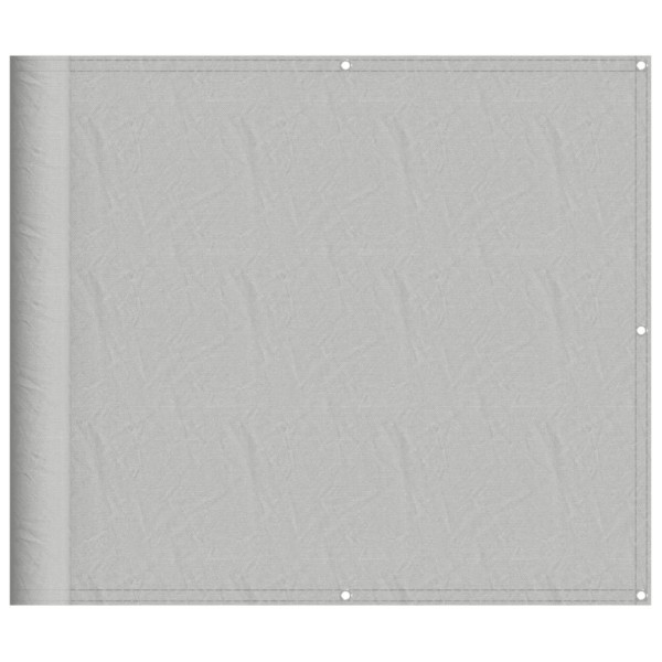 Pantalla de balcón 100% poliéster Oxford gris claro 90x700 cm M 2