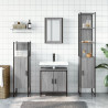Set de muebles de baño 4 pzas madera contrachapada gris sonoma 3
