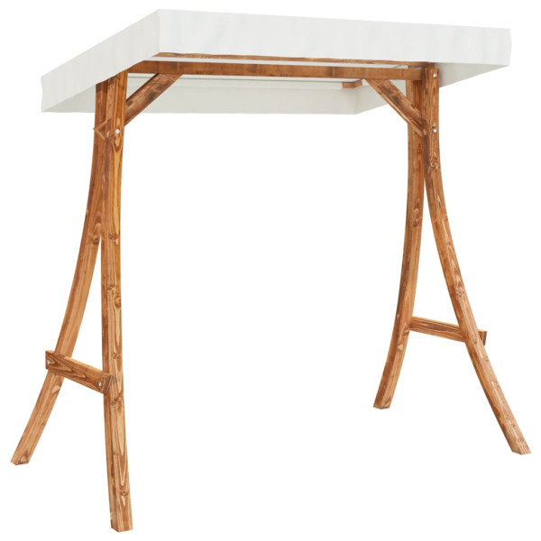 Cama baloiço c/ toldo abeto maciço c/ acabamento em teca M 5