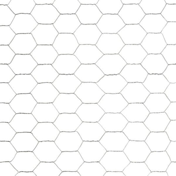 Rede de arame p/ galinheiro 25x1.2 m aço galvanizado prateado M 4