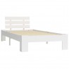 Estrutura de cama 100x200 cm pinho maciço branco 2