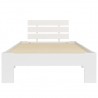 Estructura de cama de madera maciza de pino blanco 100x200 cm 3