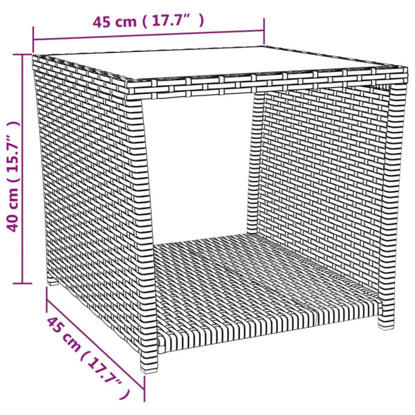 2 pcs conjunto de jantar p/ jardim c/ almofadões vime PE cinza M 5