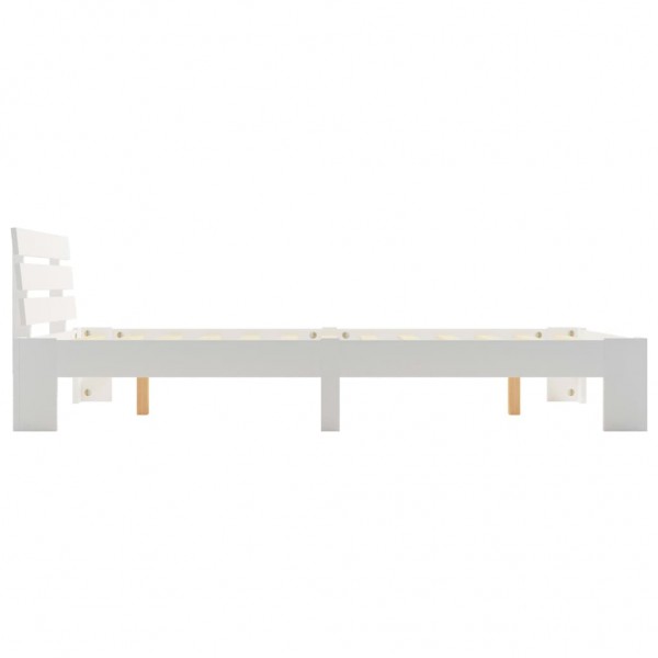 Estrutura de cama 120x200 cm pinho maciço branco M 4