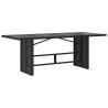 Set de comedor de jardín 7 pzas y cojines ratán sintético negro 4