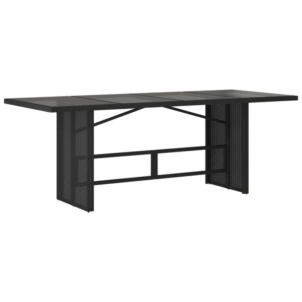 9 pcs conjunto de jantar p/ jardim c/ almofadões vime PE preto M 5