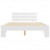 Estructura de cama de madera maciza de pino blanco 140x200 cm 3