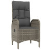 Set comedor jardín 7 pzas y cojines ratán sintético gris 3